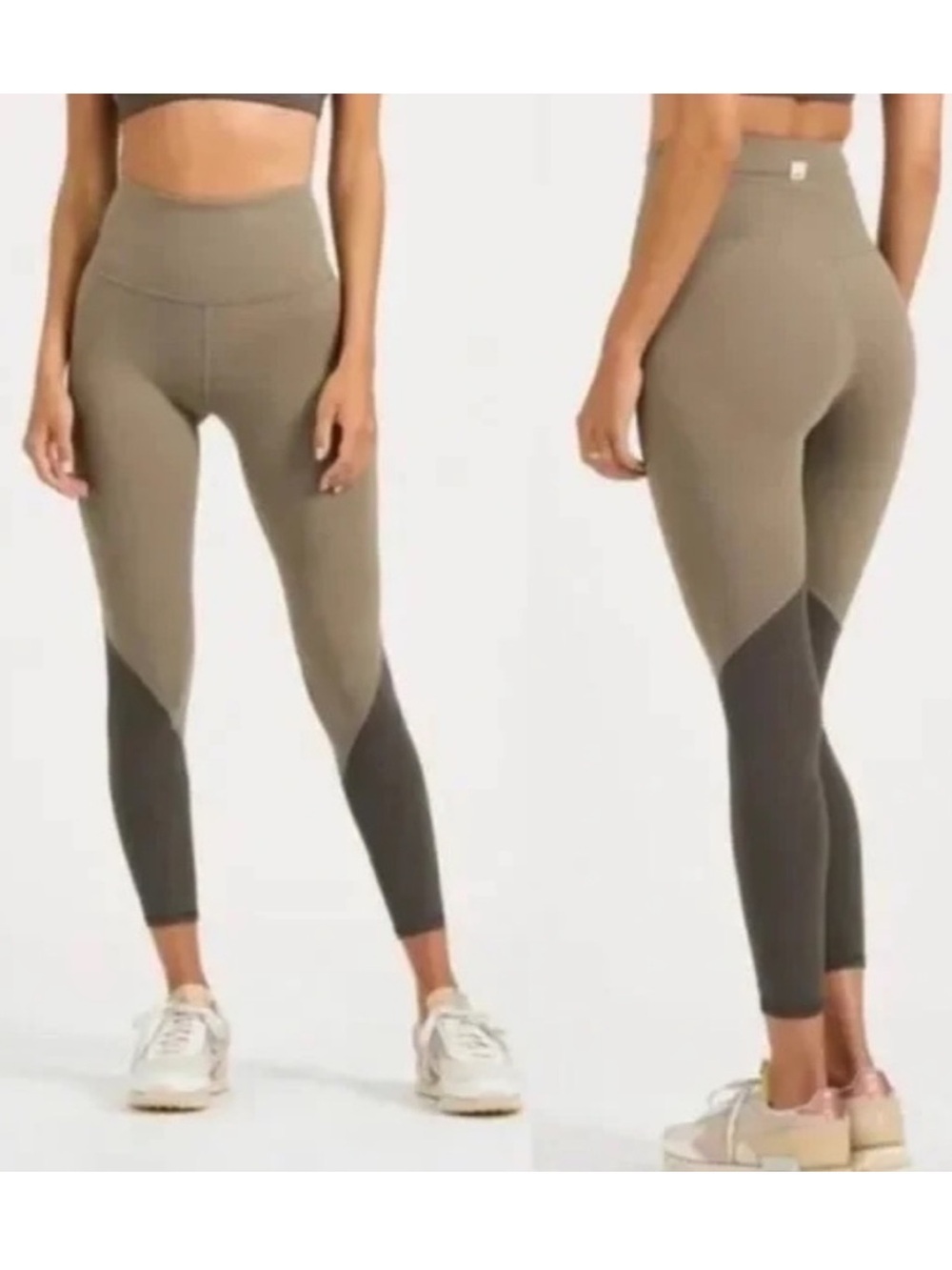 VUORI High-Waist Colorblock Leggings - Olive